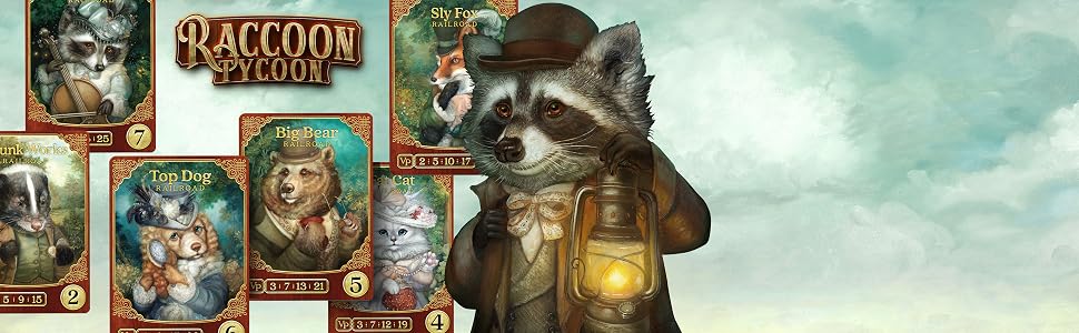 Raccoon Tycoon card examples