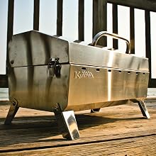 portable charcoal grill; stainless steel mountable charcoal grill; mountable charcoal grill