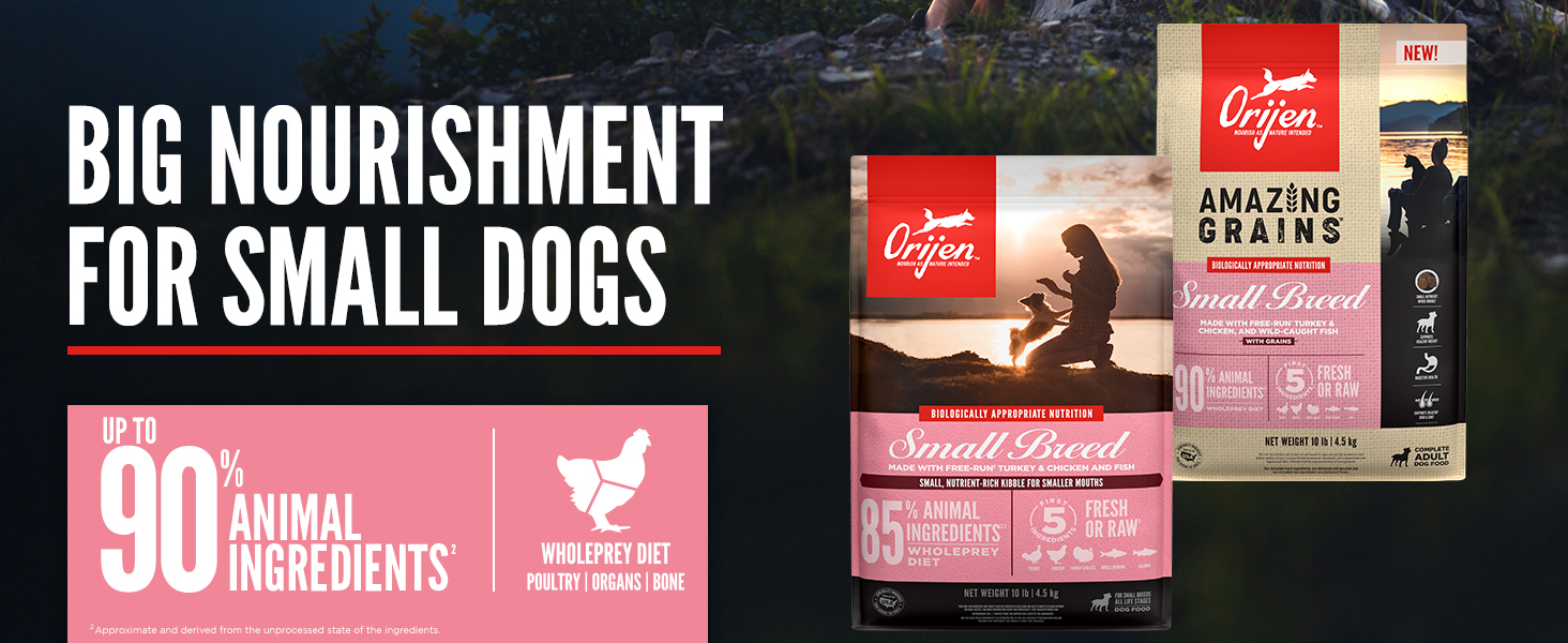 ORIJEN Small Breed Dog Food, Nature Nourishes