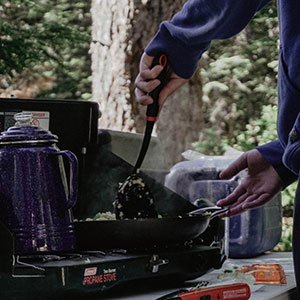 Camping, backpacking, camp food, individual serve pouches