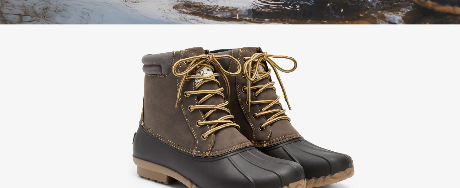 ALEADER Duck Boots with Waterproof Shell