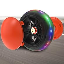 Allek scooter B03 flashing wheels big wide PU lightup brighten dust cover shield