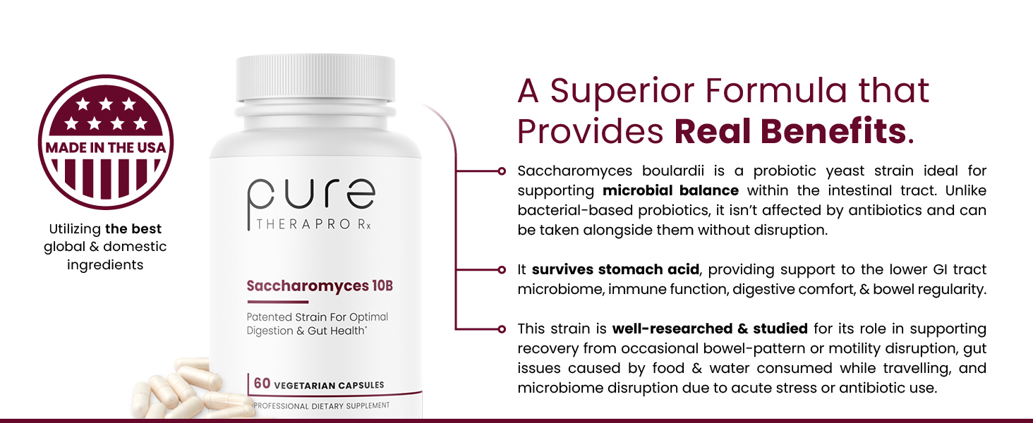 Gut health support for balanced healthy gut microflora growth, inhibiting negative pathogen growth