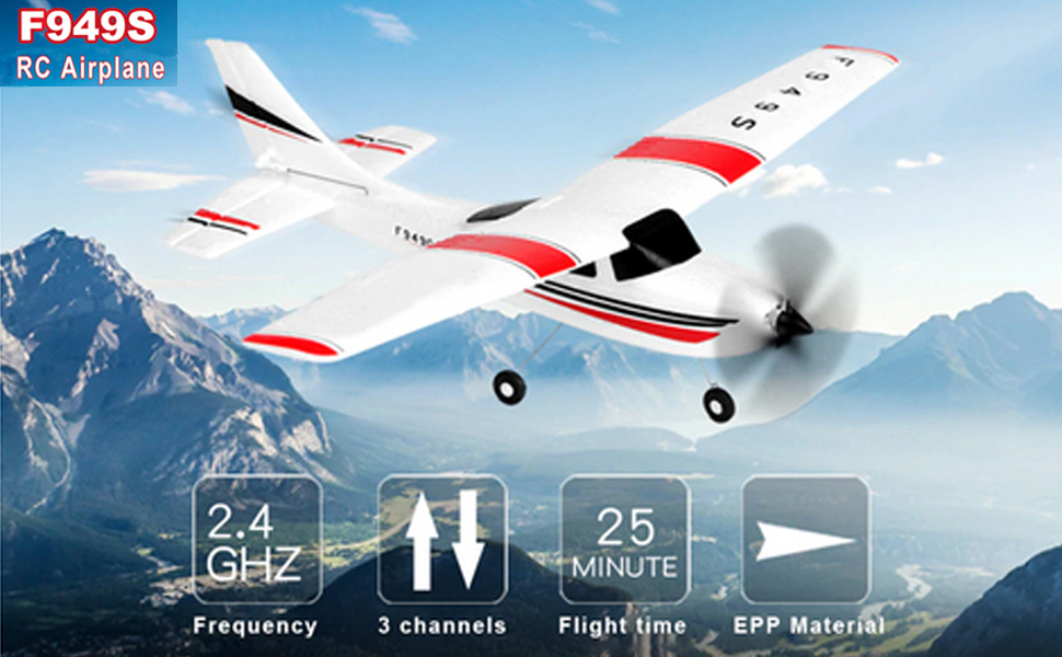 WLtoys F949S RC Airplane RC Plane Remote Control Airplane RC Aircraft for Kids and Adults