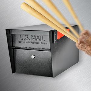 Residential theft proof USPS approved large security locking curbside post mount mailbox with key