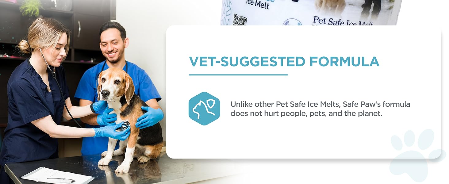 Veterinarian Recommended Formula: Unlike other Pet Safe Ice Melts, Safe Paw's patented formula
