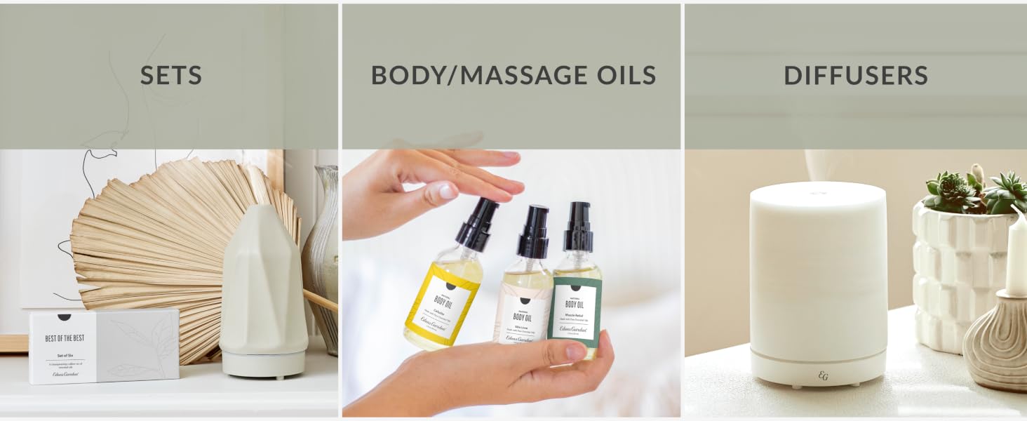 essential oil sets, body &amp;amp; massage oils, home diffusers &amp;amp; humidifiers