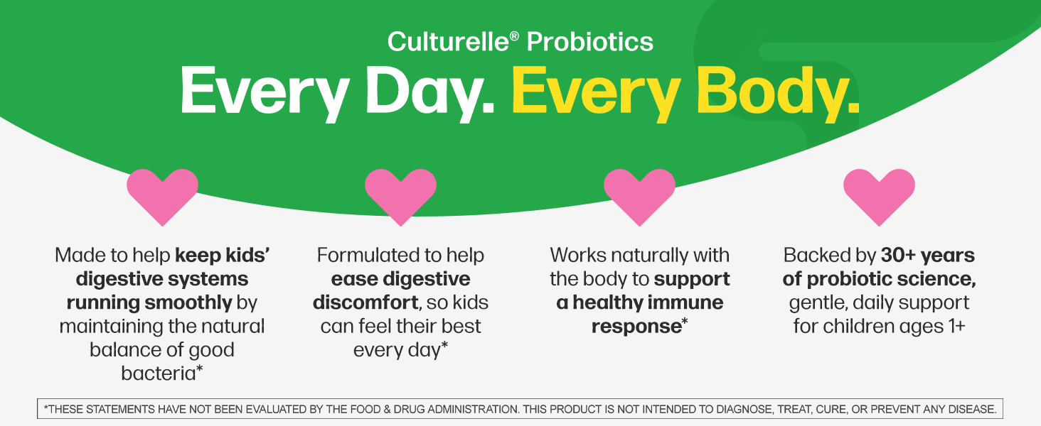 Culturelle Kids Probiotic Packets Pediatrician Recommended Brand Digestive &amp;amp; Immune Support