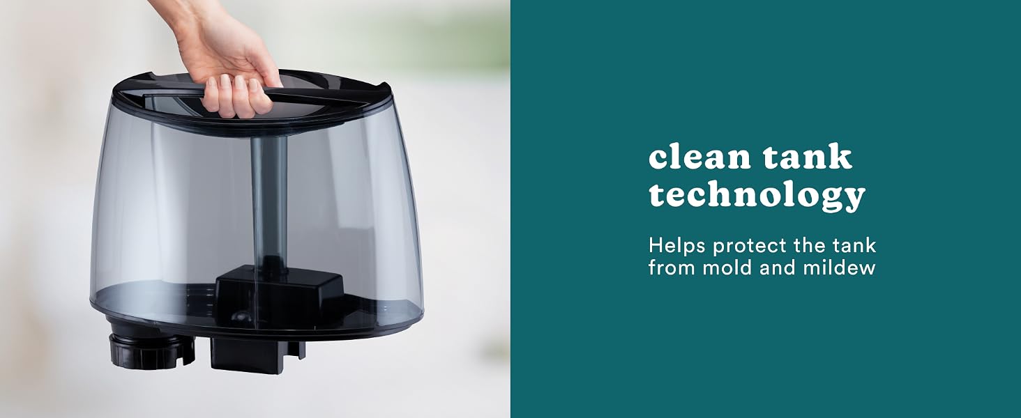humidified with clean tank technology
