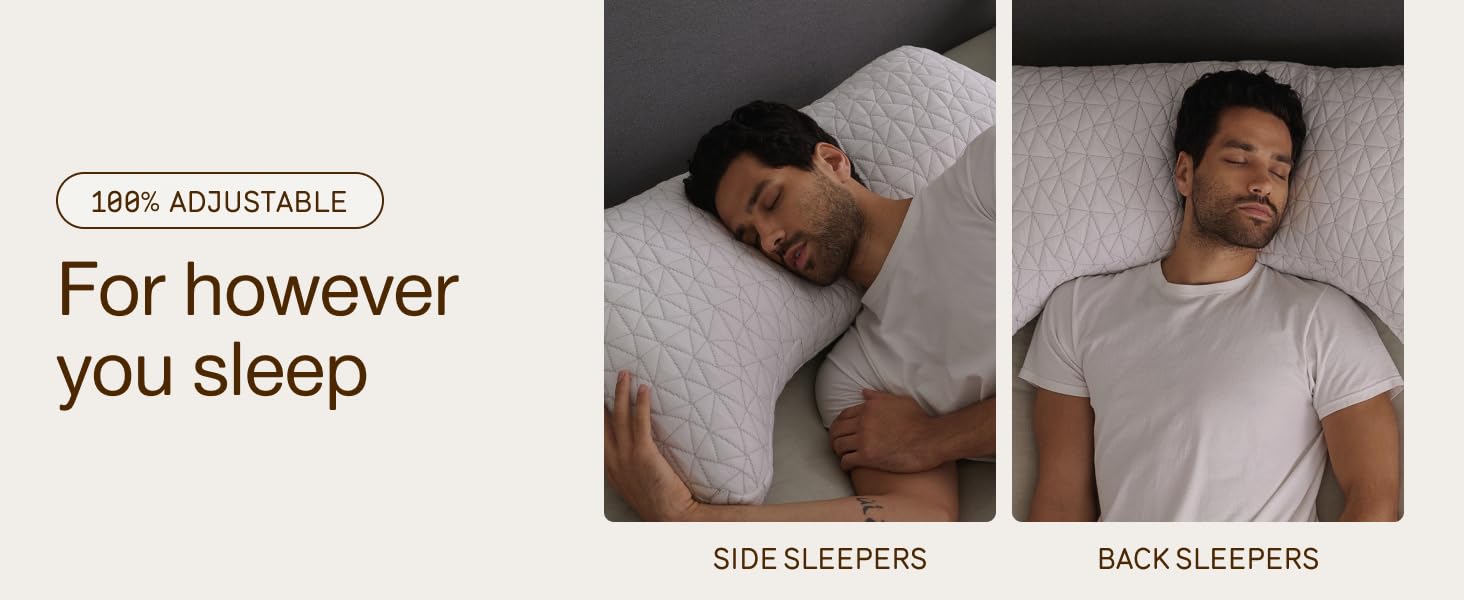 back sleeper side sleeper original crescent pillow adjustable firmness memory foam fill firm support