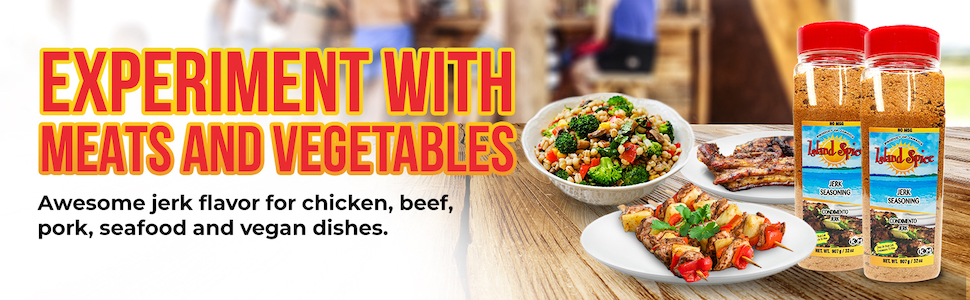 Island Spice Use On Meat and Vegatables