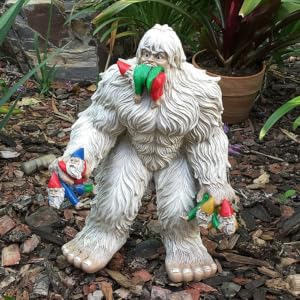 Large Miniature Yeti and Gnomes for The Fairy Garden