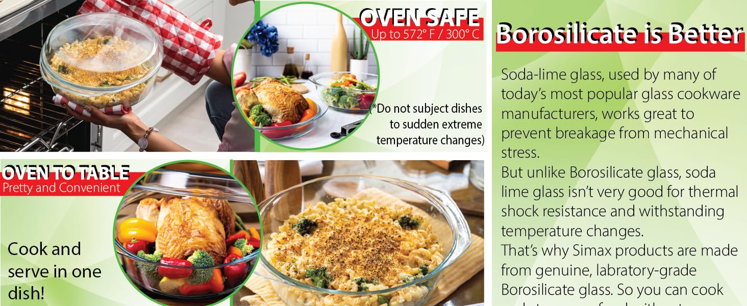 glass casserole set