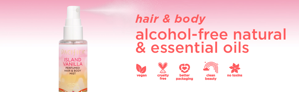 hair and body mist, hair perfume, hair mist, clean hair mist, vegan body spray