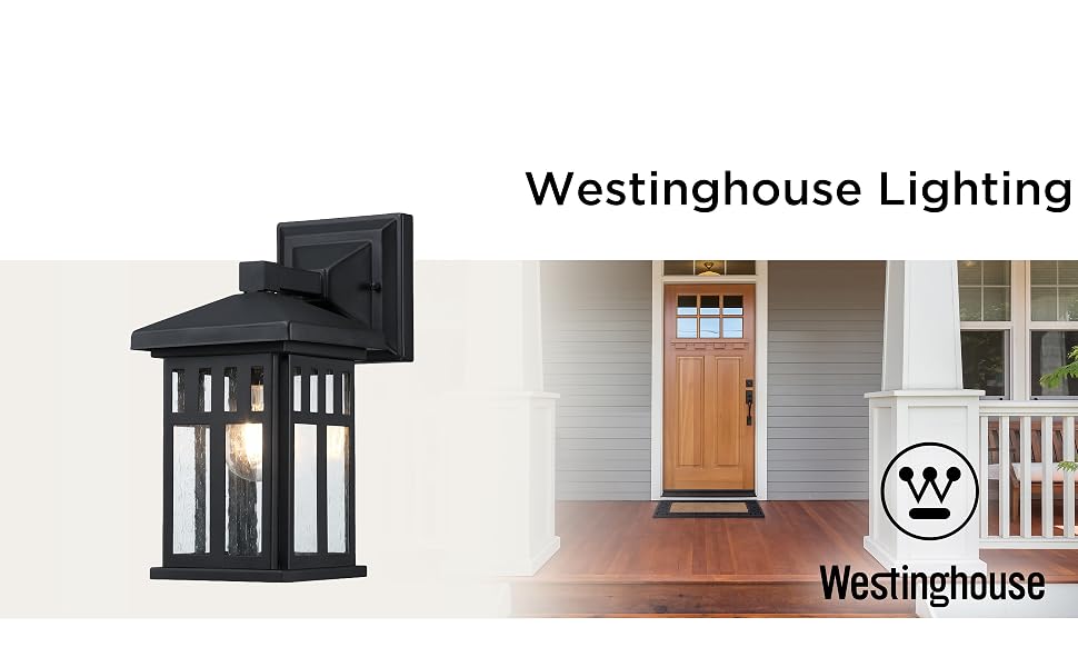 Craftsman-style outdoor wall sconce adds inviting illumination to the home.