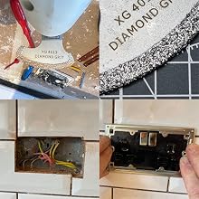 a picture of a tile being removed from a bathroom wall.