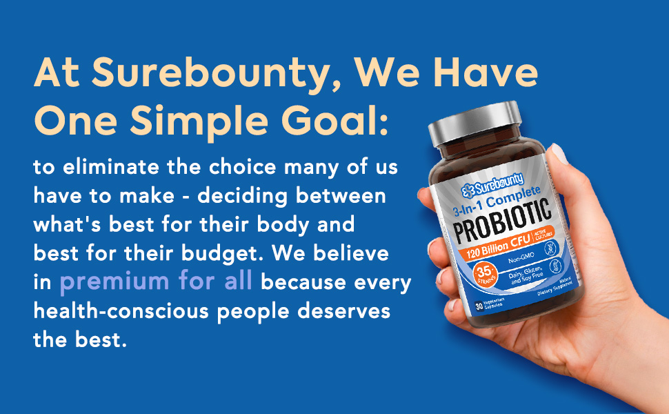 Surebounty is committed to delivering bounty of nutrients with best value at optimal dosage.