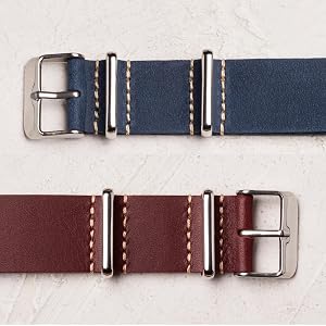 mens leather watch band tan leather strap watch military watch band 20mm watch band leather