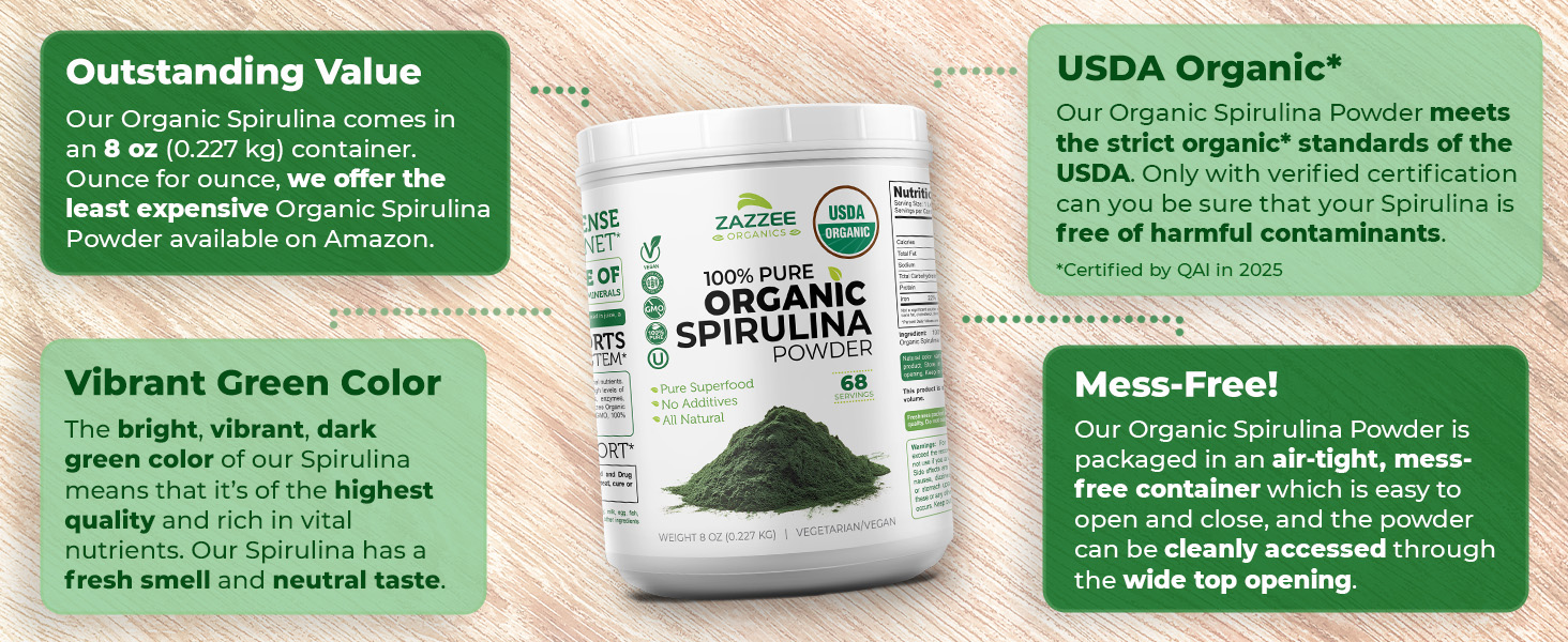 organica 螺旋藻 organic spirulina powder spurlina organic spirulina chlorella powder blue spirulina