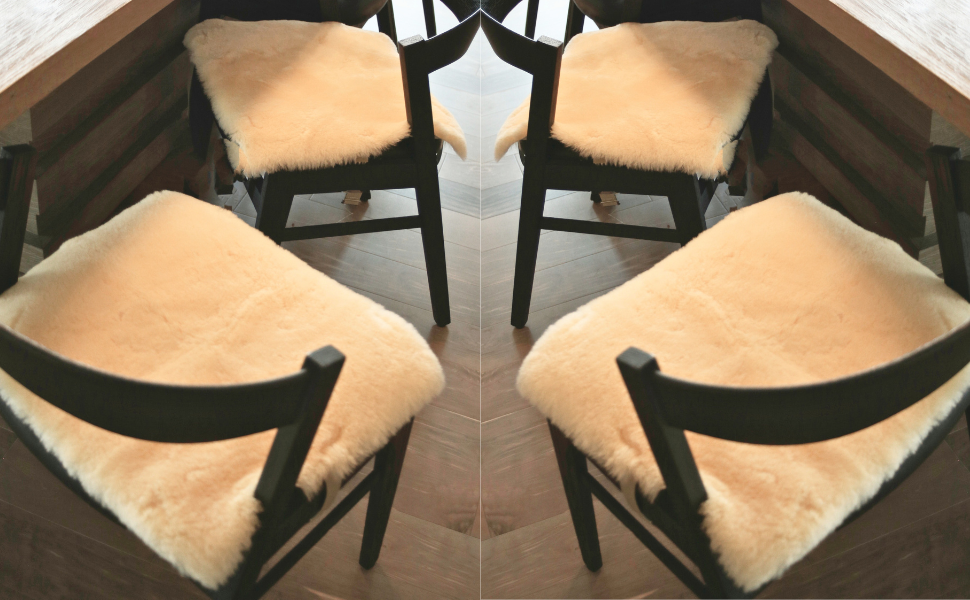 Sheepskin Natural Wool Wheelchair Seat Pad, Cushion for Pain Relief, Discomfort, Skin Irritation