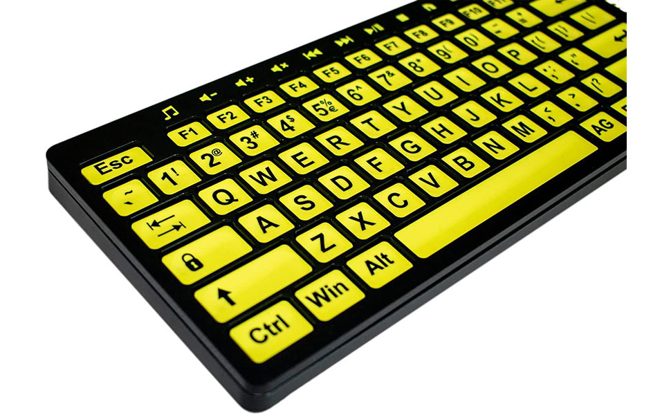 ALT ClearKeys ClearKeys Keyboard Large Print USB Wired Computer Keyboard