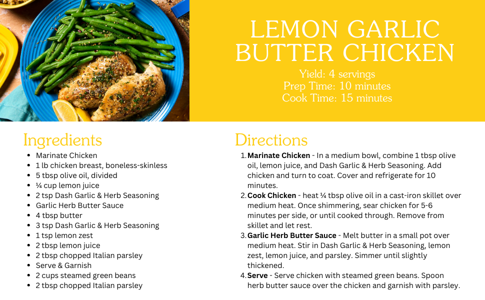 Dash Lemon Garlic Butter Chicken