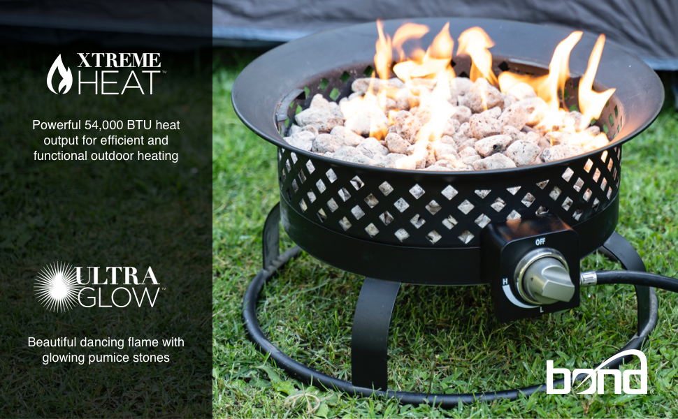 Portable Steel Propane Gas Fire Pit Outdoor Firebowl lid stones tank holder gas hose and regulator