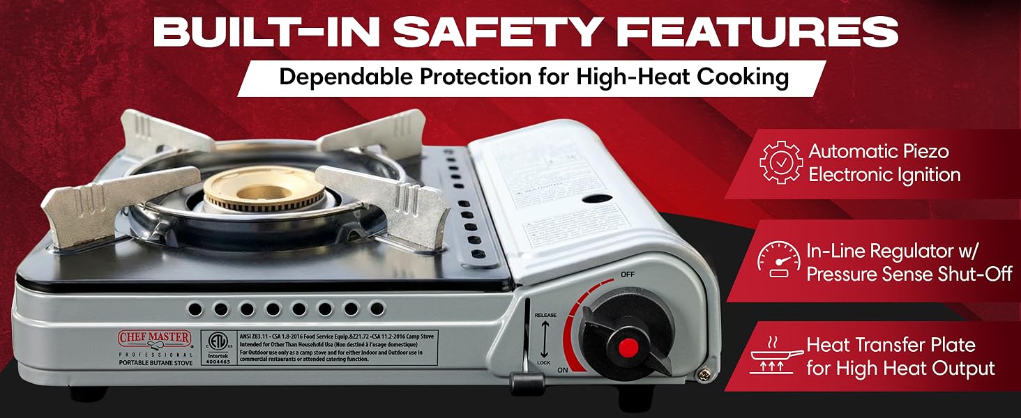Wind Guard &amp;amp; Electronic Ignition - Portable Cooker &amp;amp; Burner Stove – 90235