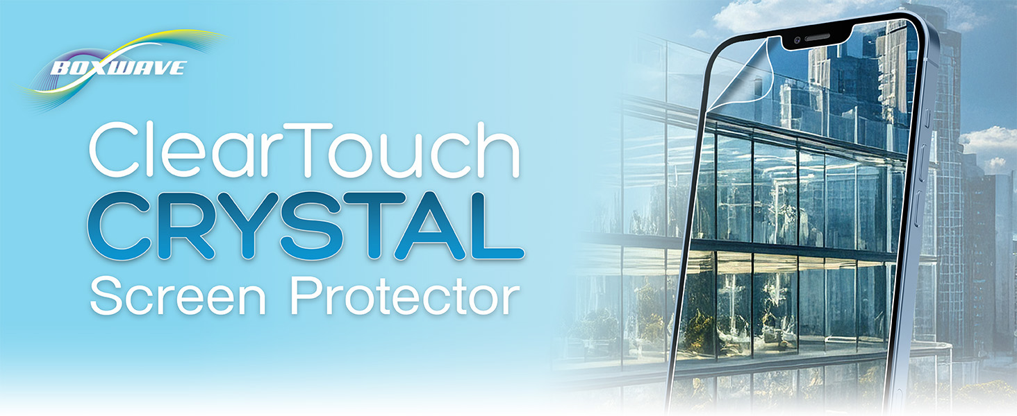 BoxWave's ClearTouch Crystal Screen Protector protects your device screen 99% transparent