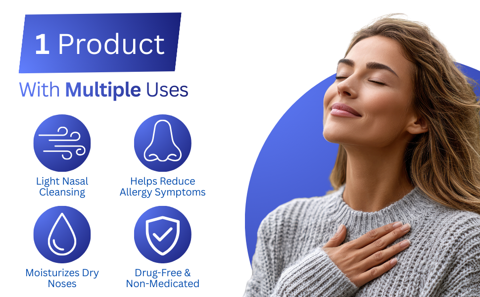 Soothe nasal passages with sterile, isotonic, preservative-free, and pH balanced