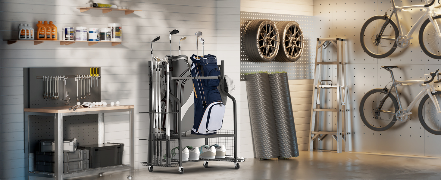 golf organizer for garage