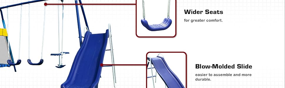 sportspower almansor swing set trampoline slide swing safety exercise kids play activity friends