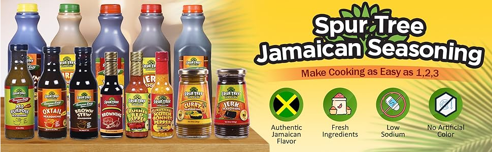 Spur tree jamaican seasoning make cooking easy fresh ingredients no artificial colors