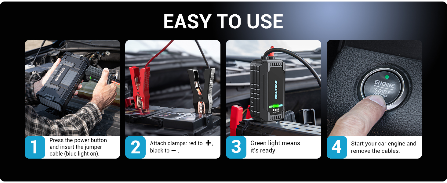 AVAPOW 6000A Portable Jump Starter
