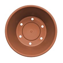 Terra pot planter in Terra Cotta color, top-down view