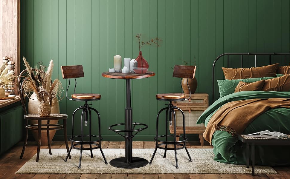 adjustable bistro table round