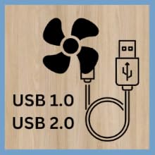 comfort zone portable fan is compatible with usb 1.0 and usb 2.0 ports