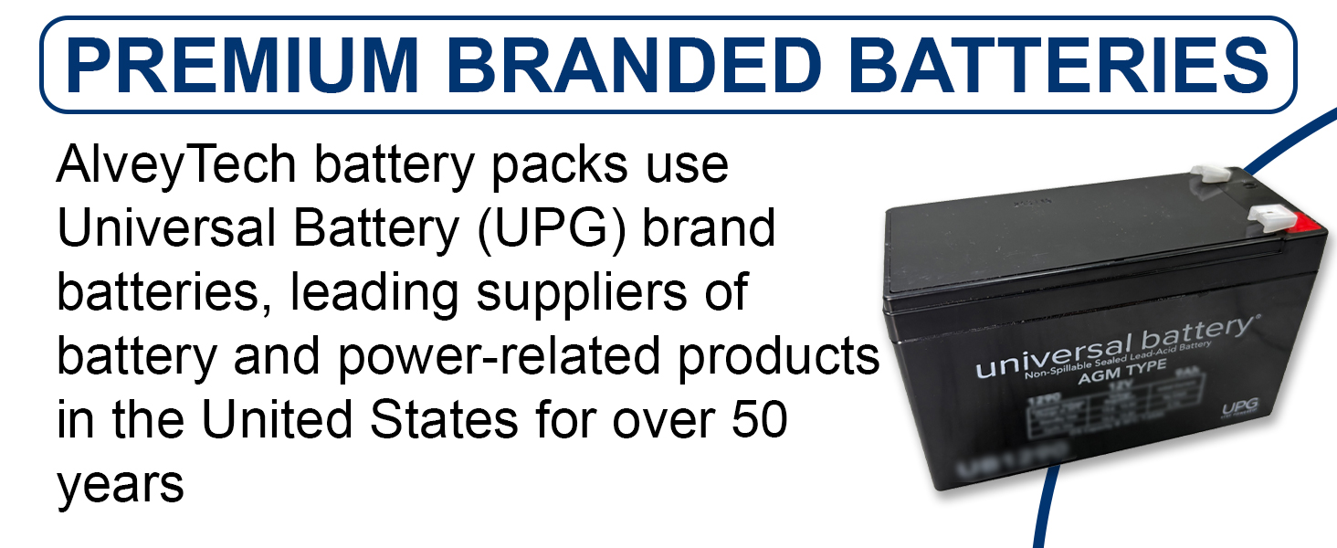 Premium Branded UPG Batteries