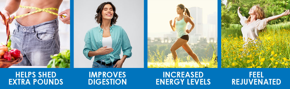helps shed extra pounds improves digestion increased energy levels feel rejuvenated detoxifying