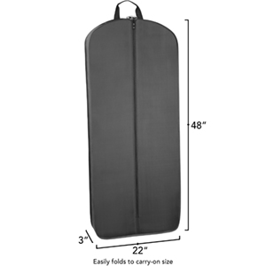 open outside hanging garment bag