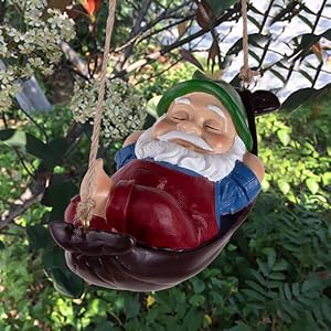 garden gnome outdoor statue Hammock gnome for lawn patio yard decorations funny gnome knome