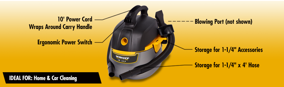 Workshop vacuum, shop vac, wet dry vac, portable, mini vac, wet vac, shop vacuum, powerful vacuum