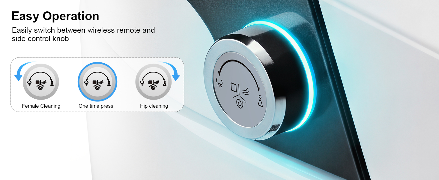 smart toilet with bidet built in