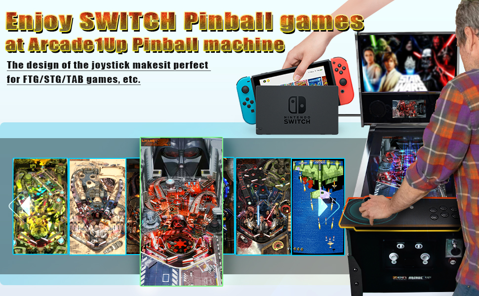 Enjoy SWITCH Pinball gamesat Arcade1up Pinballmachine