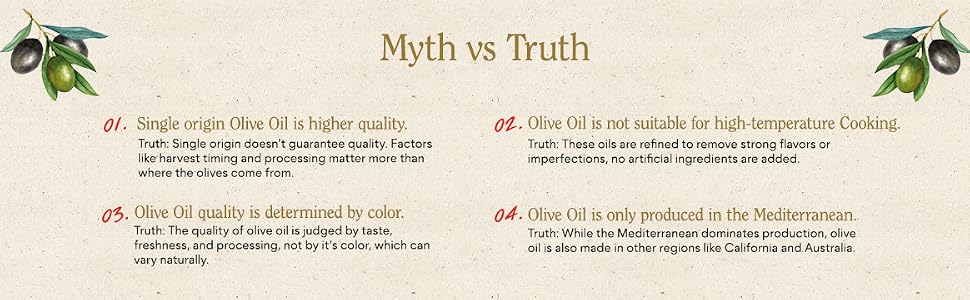 Olive oil myth vs truth, single origin does not gurantee quality
