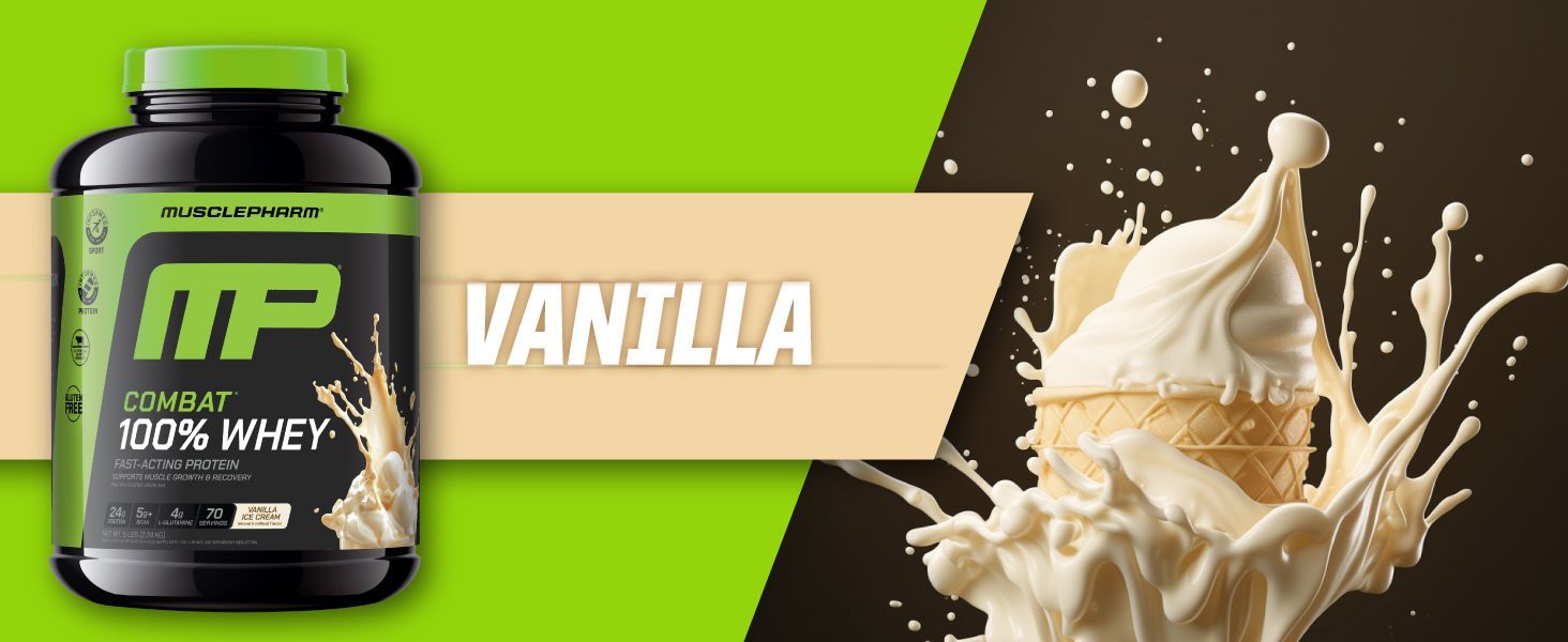 100% Whey Vanilla Protein for post workout and recovery