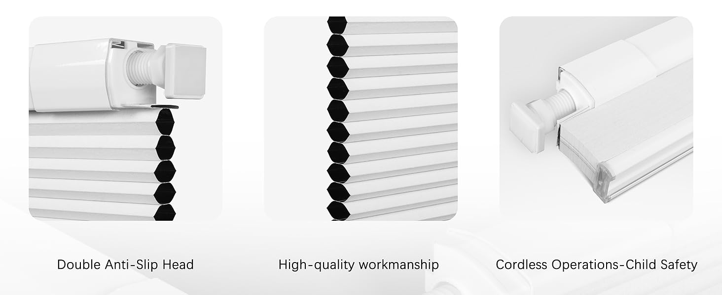 Blackout cellular shades cordless honeycomb shades for in door windows