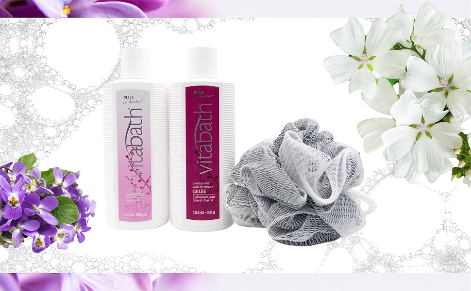 vitabath body spa set plus for dry skin all over soap lotion bath essentials cleanse and moisturize