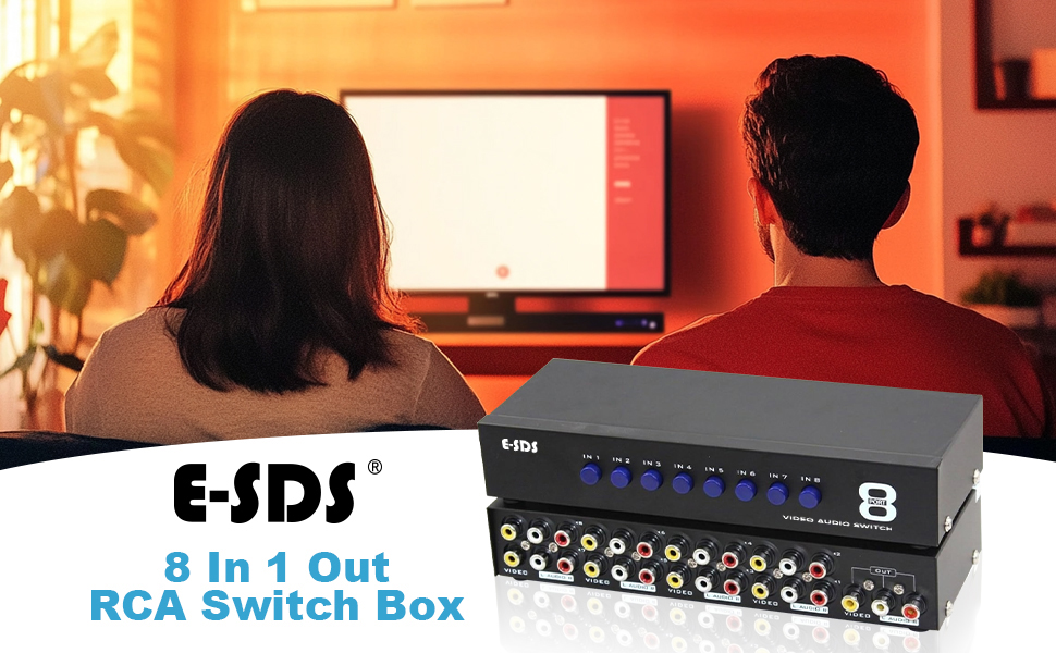 8 ports rca switch box