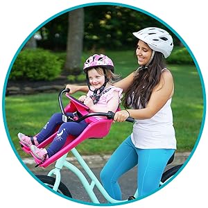 Child sitting in the Kazam iBert Child Bike Seat